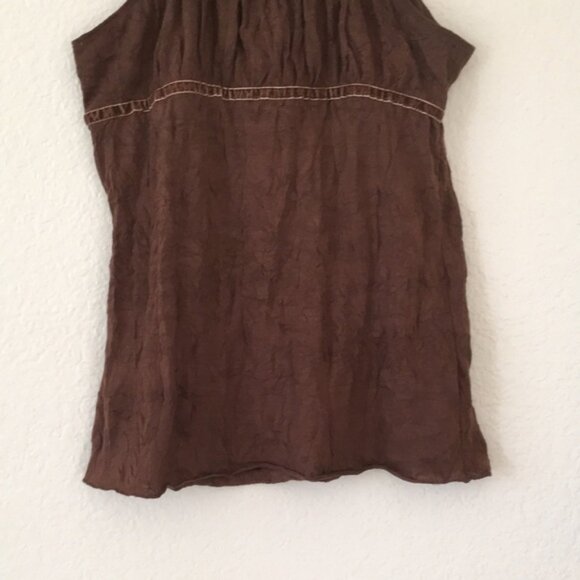 Xhilaration Babydoll Y2K Camisole Tank Top Brown Large - Picture 6 of 11